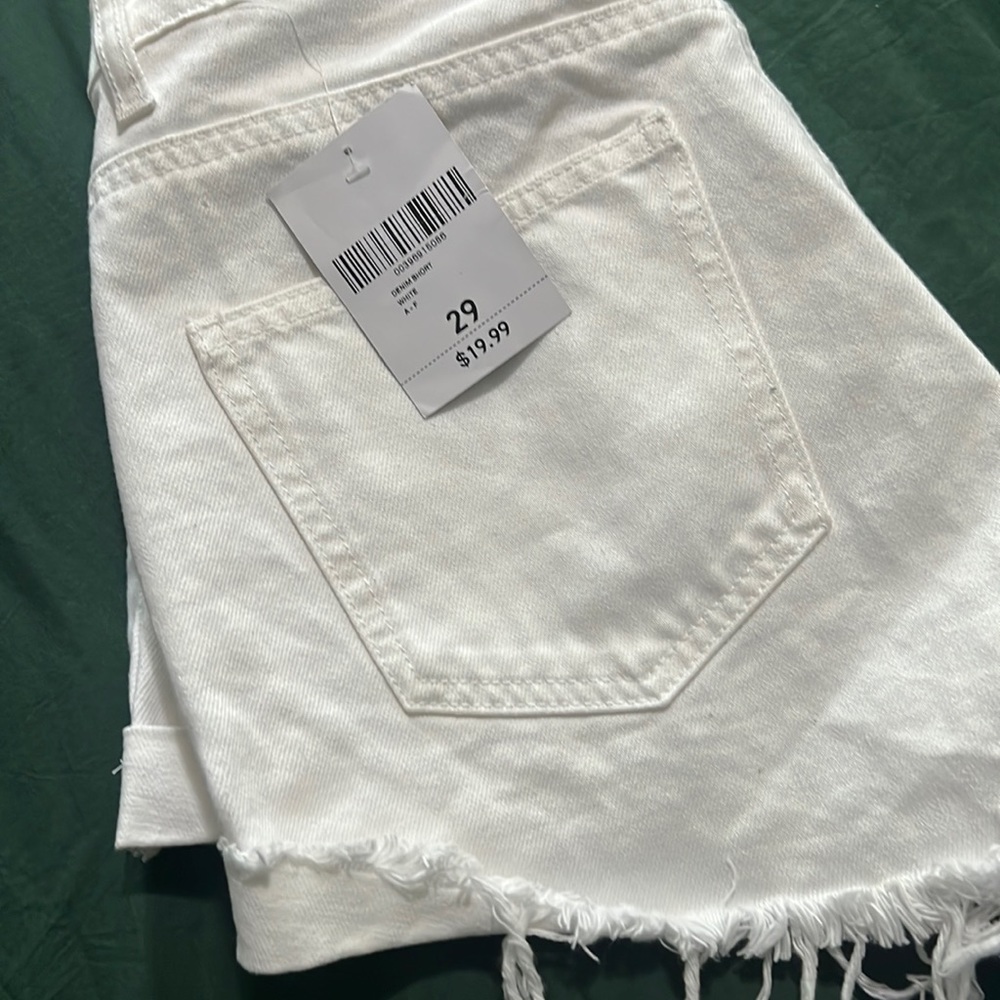 White shorts • High waisted